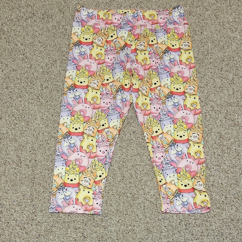 Lost Princess Apparel Colorful Cartoon Winnie The Pooh Capri Leggings TC